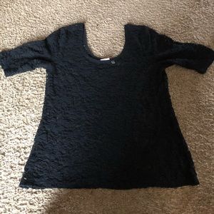 Mudd black lace shirt